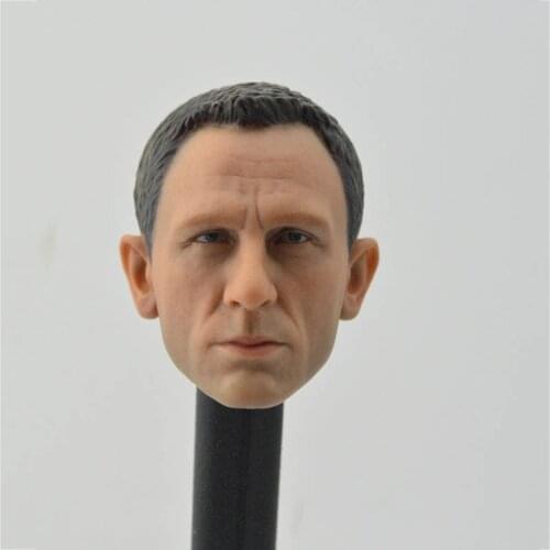 1/6 Soldier Head Sculpture Daniel Craig James Bond Agent Ghost Party Spot 12" Doll Accessories