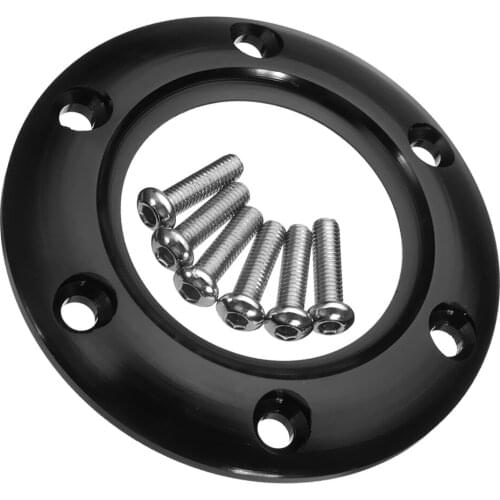 1 Piece Of Black Ring + 6 Pieces Of Universal Screws For Steering Wheel