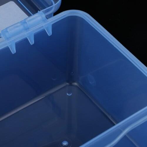 2 Layer Plastic Sewing Jewelry Painting Tools Box Storage Box Organizer Pink/Blue Jewelry Tools Accessories