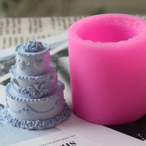 3-tier Cake Mold Baking Soap Candle Making DIY Silicone Mould Essential oil aroma diffuser Handmade Cake Gift