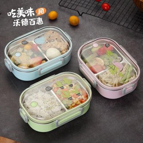 304 Stainless Steel Lunch Box Insulation Bag Lunch Box Korean Children Student Office Worker Female 1-Layer Compartment Lunch