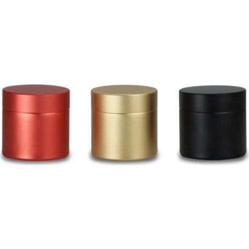50*46mm Mini Aluminum Tea Caddy Sealed Canisters Tea Box Metal Tea Storage boxes for Travel W9595