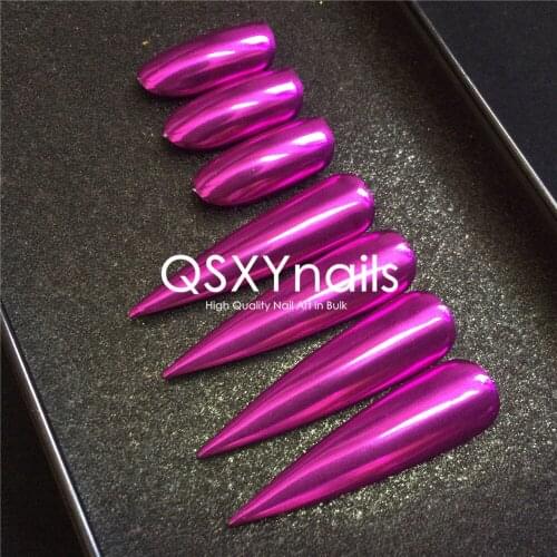 50g High Quality Dark Rose Pink Mirror Powder Nail Chrome Foil Pigment Nail Glitter Smooth Rubbing for Nail Art Gel Nail Polish