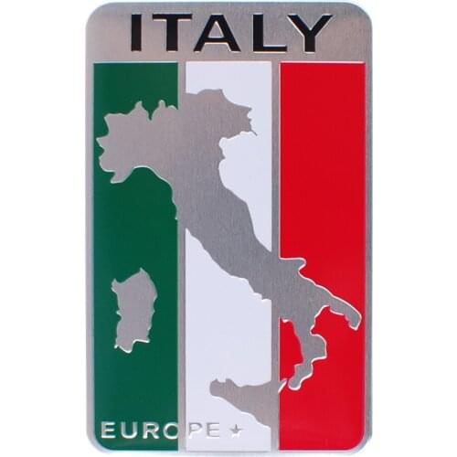 Car Accessories Auto Decal Italy Flag Emblem For Fiat 500 Panda Lancia Renault Clio Tesla Model Ford Mercedes Sticker Badge