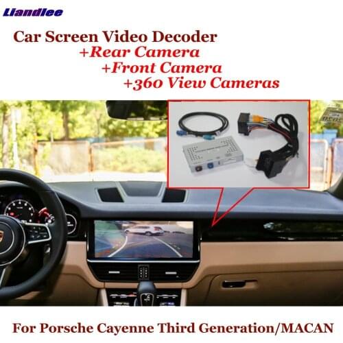 Car DVR Rearview Front Camera Reverse Image Decoder For Porsche Cayenne Third Generation/Macan 12.3 Inch Original Screen Upgrade