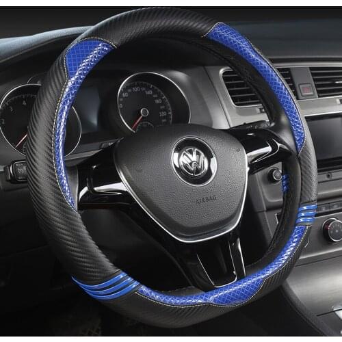 Car Steering Wheel Cover D Shape For VW Golf 6 Golf 7 for Hyundai Ioniq 2017 2018 For Citroen C3-XR C4 Sega C4L Elysee