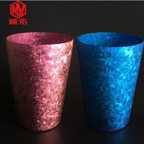 EDC Pure Titanium Double-layer Cup Thickening Personality Lettering Colorful High-grade Camping Outdoor Cutlery Cup