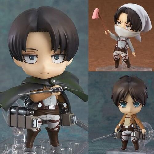 Attack on Titan Anime Figures Levi Ackerman 390 417 Eren Jaeger 375 Action Figurine Ver.PVC Cute Toys Model Kids Doll Brinquedos