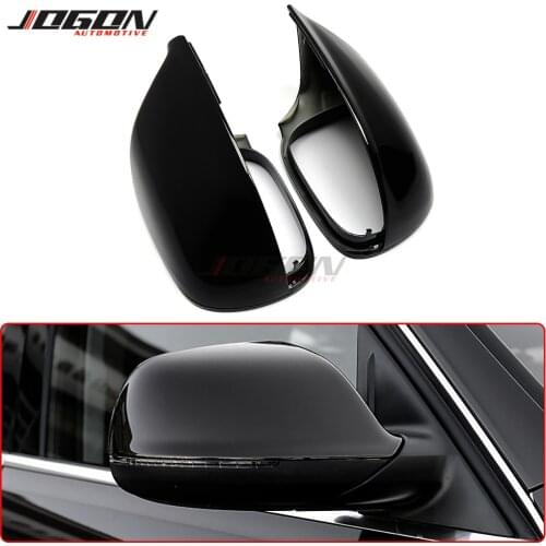 Glossy Black Car Exterior Rear View Side Wing Rearview Mirror Cover Trim For Audi Q5 SQ5 8R 2009-2017 & Q7 4L Facelift 2010-2015