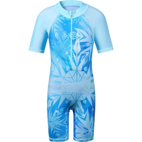 BAOHULU 2021 Popular Girls Swimsuit One Pcs Long Sleeve UPF 50+ UV with Zipper 3-10Years Swimwear Sunblock Bathing Suit