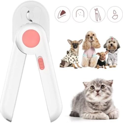 Pet Dog Nail Clipper with LED Light Professional Grooming Tool Cat Nail Toe Nail Clippers Trimmer Scissors