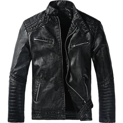 High quality Motorcycle Leather Jacket Casual Men Leather Suede Jacket Boutique Coat Mens Leather Jacket Chaqueta Cuero Hombre