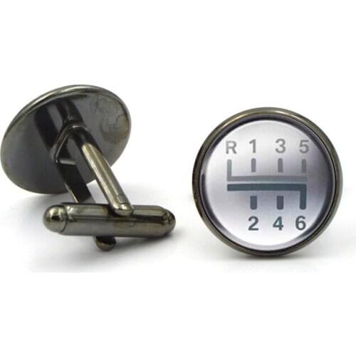 XK-5HXK0173 French Suits Cufflinks with Vehicles Gear Pattern Retro Men Women Shirts Sleeve Nails Male Cuff Link for Collection