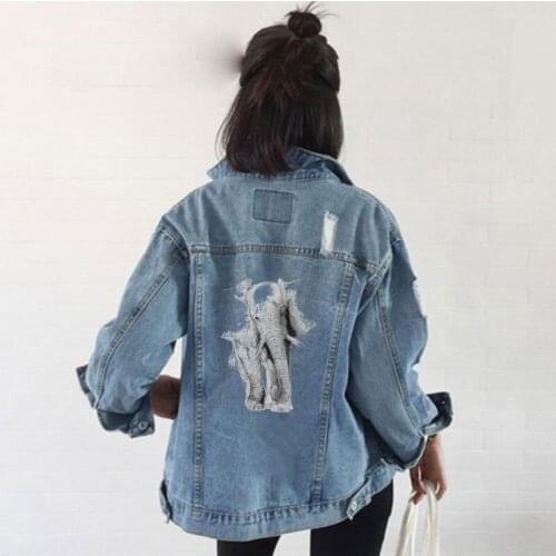 Sketch of Elephant Iron on Heat Transfer Patches Printing Washable Patch Stickers for Clothes DIY Appliques Badge Wholesale 2018