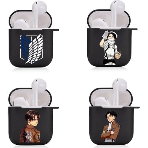 Japan Anime ATTACK ON TITAN funda cute Protective Headset Cover For Airpods 1/2 Bluetooth Earphone Case Headphone Case For Apple