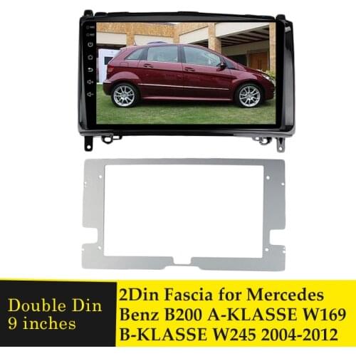 9Inch Stereo Car Radio Fascia For Mercedes Benz B200 A-KLASSE W169 B-KLASSE W245 2004-2012 DVD Adapter Panel Frame Fitting Bezel