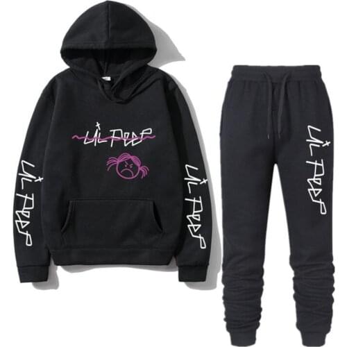 Casual Tracksuit Men Lil Peep Hoodies Love lil.peep men Hooded Sweatershirts Pullover Mens Sportswear Sets cry baby male clothes