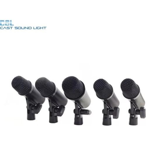 Professional 7 Pieces Music Instrument drum microphone set with Flight Case