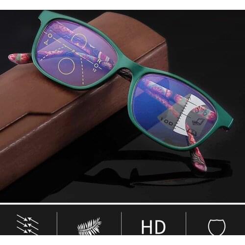 CLARA VIDA Progressive Multi-focus Reading Glasses Anti-blue Light Men Women Distance Near Dual-use Smart +1.0 +1.5 +2.0 To +4.0