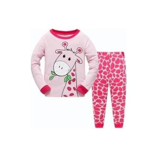 Christmas deer Cotton kids homewear baby Girls Boys Pijamas pyjama clothes Nightwear children sleeping suits autumn pajamas
