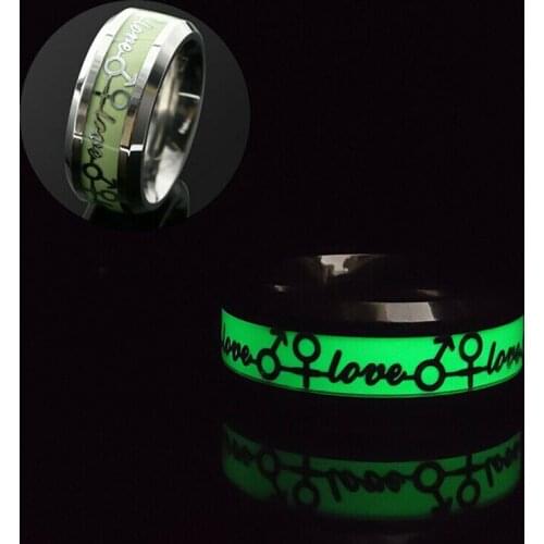 Stainless Steel Luminous Cock Penis Ring Penis Sleeve Penis Trainer Delay Ejaculation Erection Chastity Device Sex Toys for Men