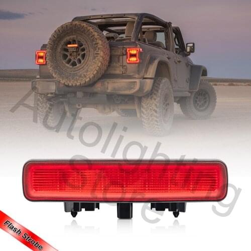 1Pc High Mount 3rd Brake Light Rear Stop Lamp For Jeep Wrangler JL 2018-2021 Tail Warning Lamps