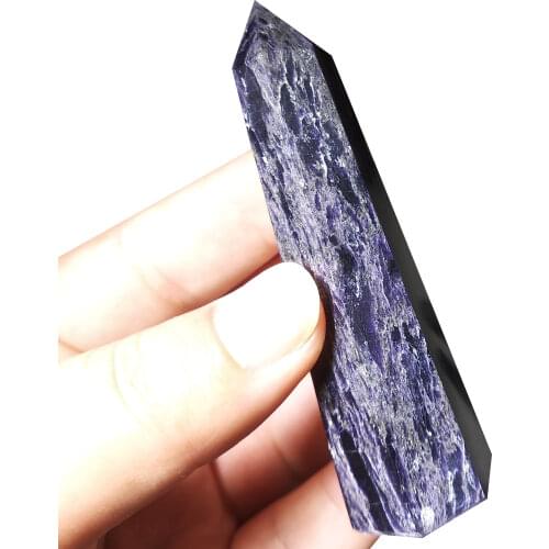 1pcs Natural China charoite point beautiful crystal stone tower china chaorite wand for healing decoration