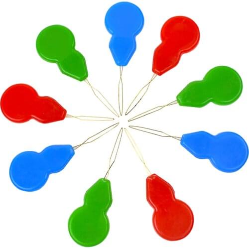 10PCS/Set 4.5x1.5cm Random Color Slivery Hand Machine Sewing Stitch Bow Wire Needle Threader Insertion Tool Hand Sewing Machines