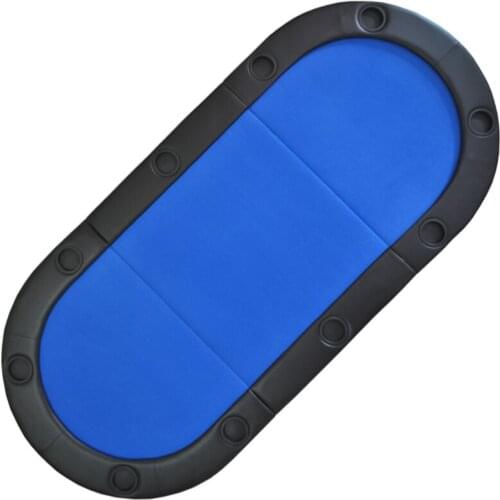 200*91cm Three Fold Pokertable Top Texas Hold'em Foldable Poker Table Top with Waterproof Fabric 4colors Red/Blue/Green/Black