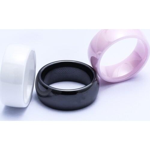 2021 Hot Sale Simple solid color ceramic ring female Crystal from Swarovskis 3 Colors Fit Women and Men For Party