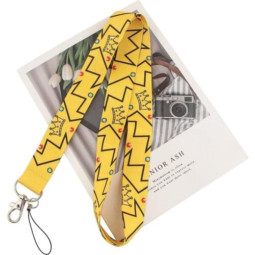 24pcs/lot MD296 DMLSKY Imperial Crown Lanyard Keychain Badge Mobile Phone Rope Kid Gift Card Holder Cover With Cartoon Lanyard