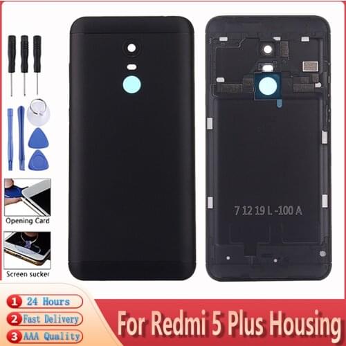 5.99" Original For Redmi 5 Plus Back Battery Cover For Redmi 5 Plus Housing Metal Case Replacement Parts Free Tools