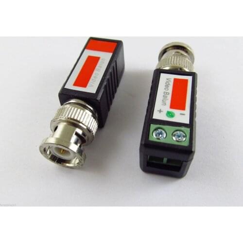 5Pair Coax CAT5 Camera CCTV Passive BNC Video Balun to UTP Transceiver Connector
