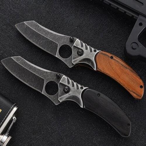 8.22'' Outdoor Tactical Camping Hunting Survival Pocket Folding Knife Chain Defense Tool Mini EDC Multi Knives Portable Knife