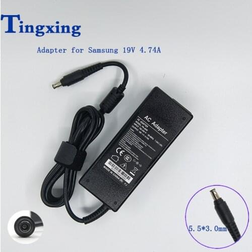 19V 4.74A 5.5*3.0mm 90W Laptop AC Power Adapter Apply to Samsung NotebooK R428 R410 R65 R520 R522 R530 R580 R560 R518 R410 R429