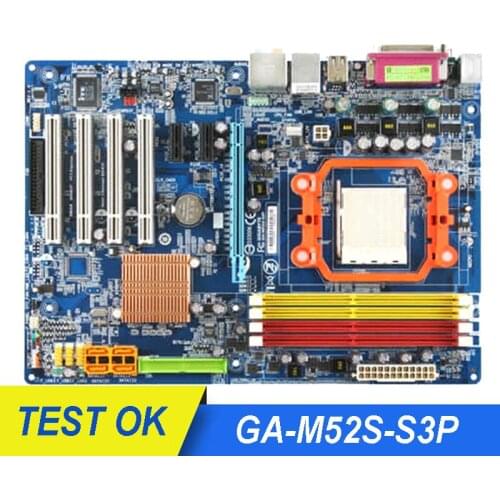 For Gigabyte GA-M52S-S3P Used Motherboard nVIDIA nForce 520 Socket AM2 DDR2 SATA II Original M52S-S3P ATX Desktop Mainboard