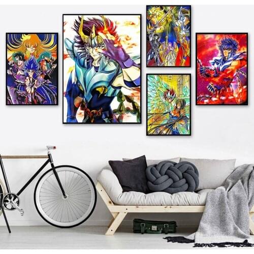 Prints Home Saint Seiya Anime Japan Cartoon Decor Canvas Poster Painting Wall Art Modular Picture No Framework For Living Room