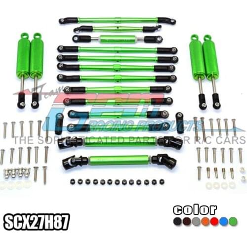 GPM ALUMINIUM CHASSIS LIFT COMBO (SWITCH FROM 77MM TO 87MM) For AXIAL SCX10 II 90047 RC Upgrade