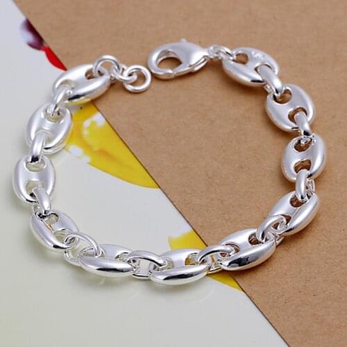 Hot Silver color chain bracelet fashion jewelry cool street style Top quality Factory Outlet H133