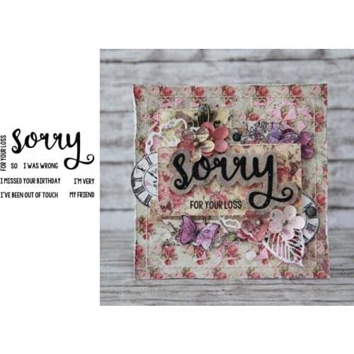 Sorry Sentiments Clear Stamps Diy Scrapbooking Painting Paper Cards Craft Decoration Transparent Stempels Silicone Seal