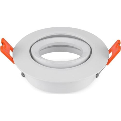 Round White Color Surface Mounted GU10 MR16 GU5.3 LED Spotlight Frame holders Led Fixture Fitting Kits