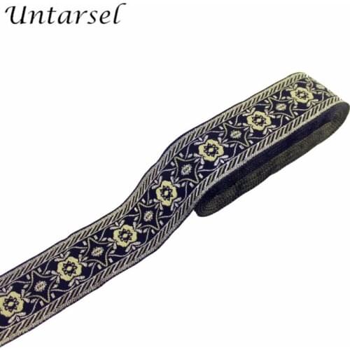 Ethnic Ribbon Embroideried Braid Tape Sewing National Grosgrain Lace DIY Clothes Bag Accessories Fabric Ribbon Ruban Decoratif
