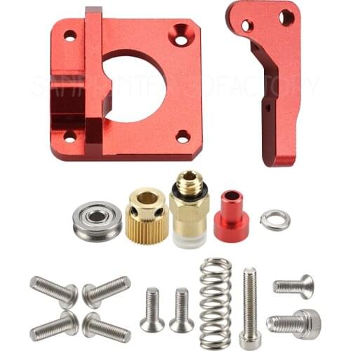MK8 MK9 Red Extruder For 3D Printer Aluminum Block All Metal Bowden Exruder Kit Right Left Hand 1.75mm Filament CR-7 CR-10