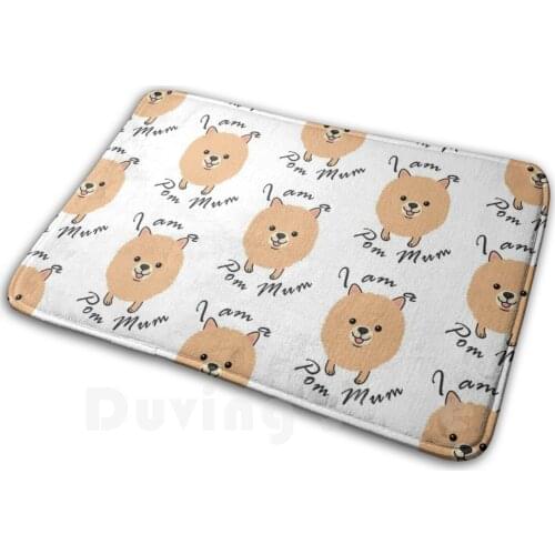 Pom Mom Soft Non-Slip Mat Rug 2375 Carpet Cushion Pom Mom Mom Pom Dog Cute Pom Cute Pomeranian Funny Pom Funny Pomeranian