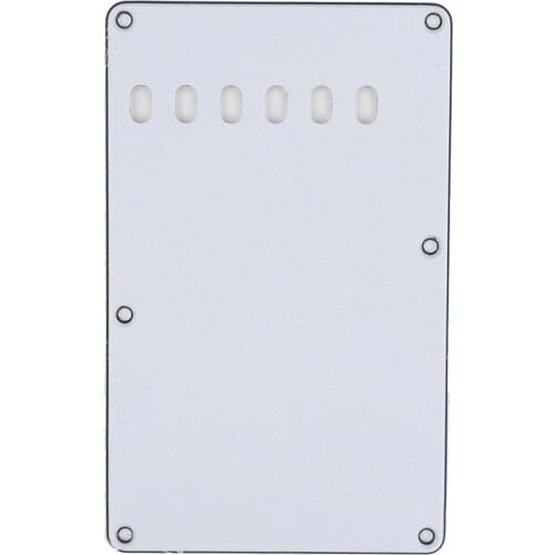 Musiclily Vintage Style Strat Tremolo Backplate for Fender USA/Mexican Made Standard Stratocaster, 3Ply White
