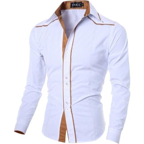 New 2021 spring Autumn Casual open wire design men\s wholesale fashion leisure men camisa social long sleeve shirt men clothes