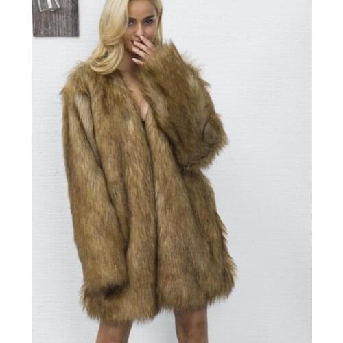 Autumn faux mink leather jacket womens winter Medium long V-neck fur leather coat women slim jackets jaqueta de couro fashion