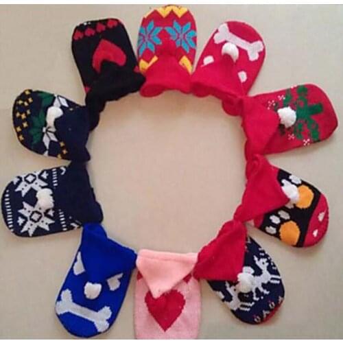 Pet Dog Cat Sweater Hooded Winter Warm Thicken Wool Hoodie Sweater Pet Coat Clothes Dog Knitting Random Color Cotton Costume