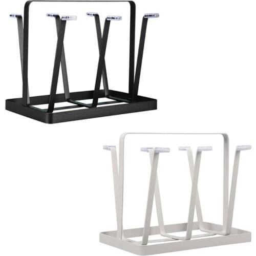 Cup Drying Rack Stand Beer Glasses Rack, 6 Cup Metal Drainer Holder Rack Non-Slip Mugs Cups Organizer