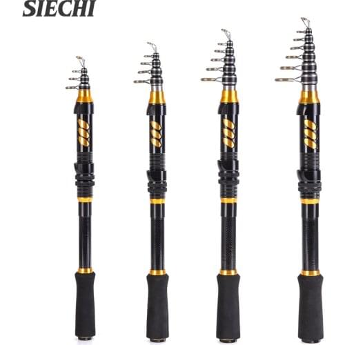 SIECHI Telescopic Carp Sea Fishing Rod pole Portable Spinning Travel Ultralight 1.5M 1.8M 2.1M 2.4M